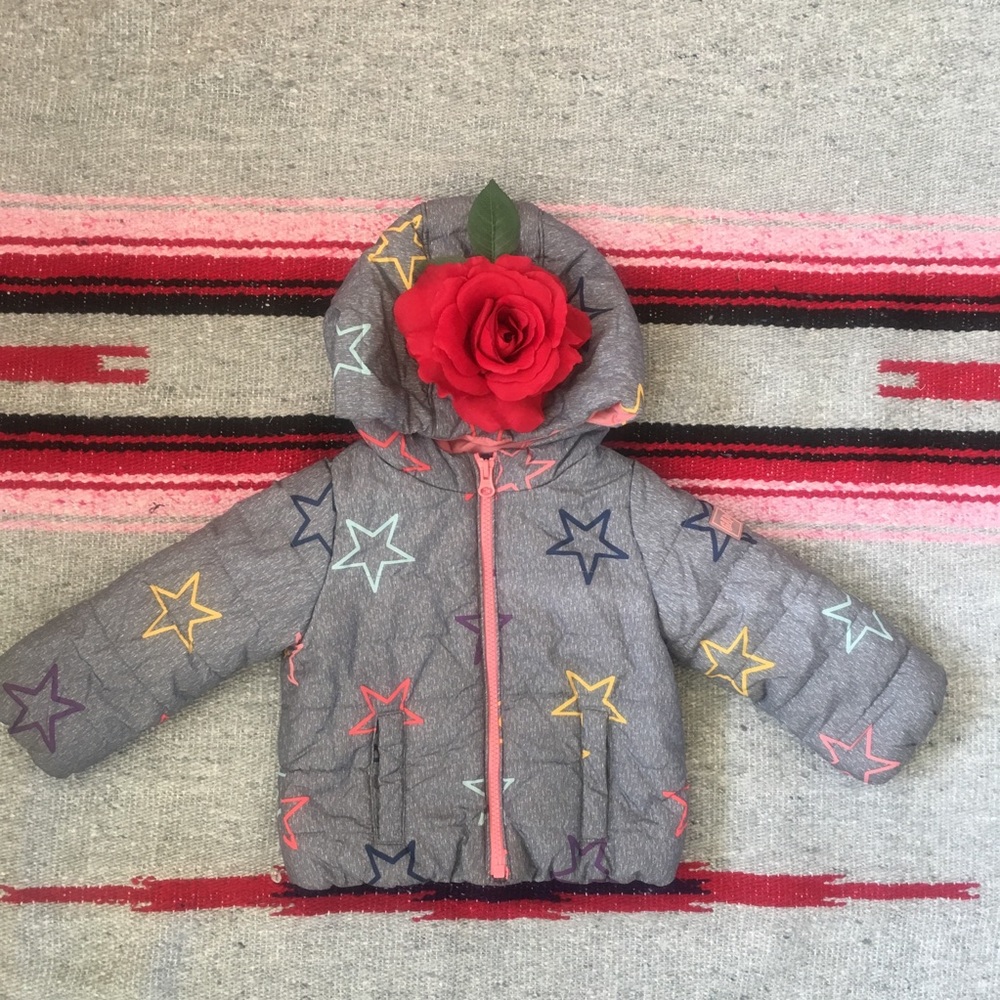 BABY GAP | STAR PRINTED PUFFER JACKET W/ HOOD
